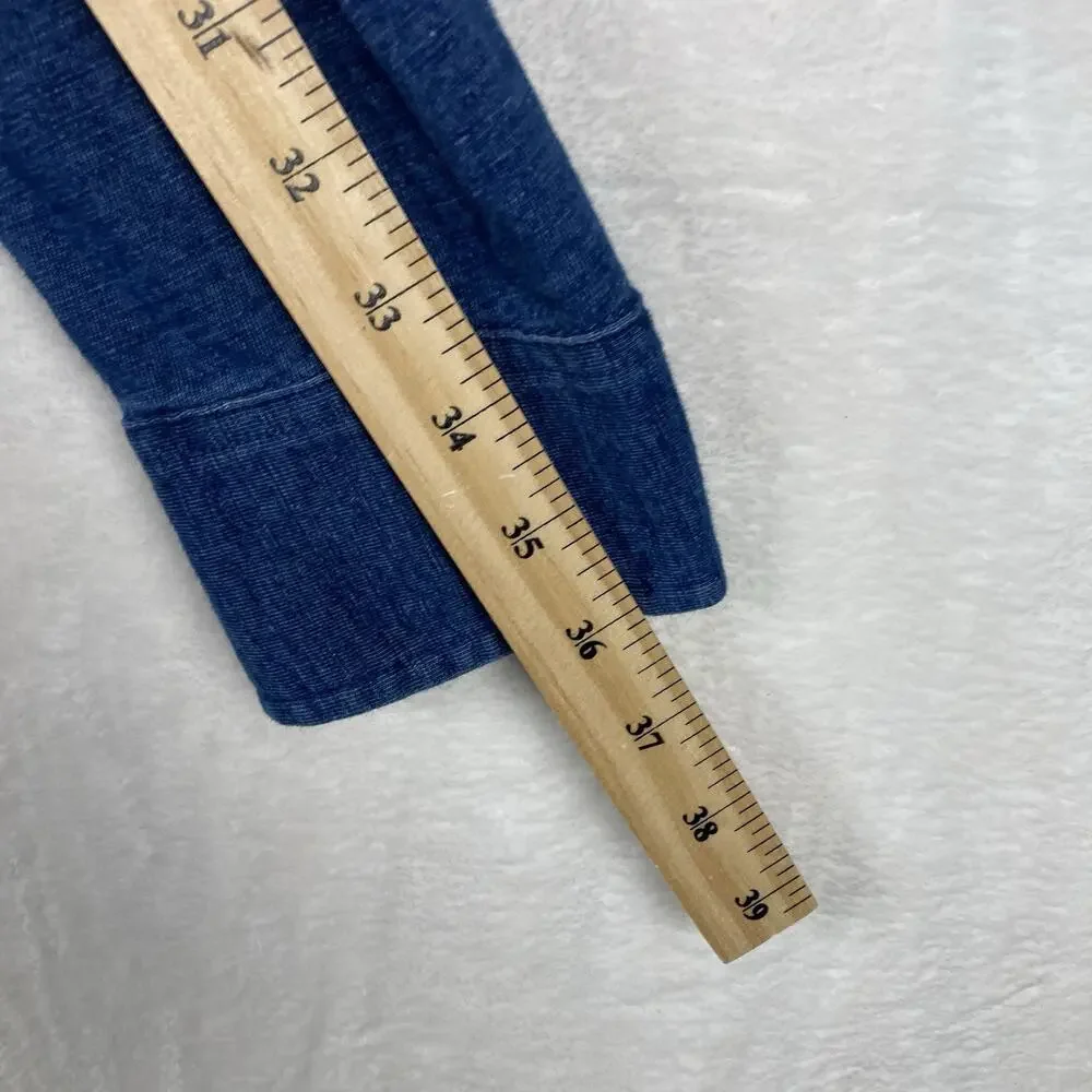 J.Crew Indigo Knit Goods Shirt Mens L Blue Two Tone Chambray Preppy Classic